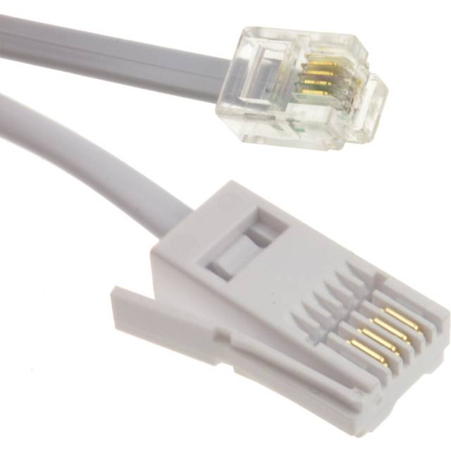 kenable 4 Wire BT Plug to RJ11 Crossover Telephone Cable 10m