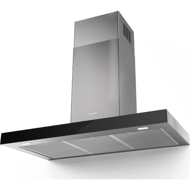 Faber STILO-GLASS-SMART-A60 Chimney Hood - Stainless Steel / Black Glass