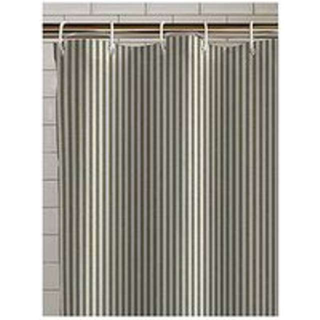 Catherine Lansfield Timeless Stripe Shower Curtain Green