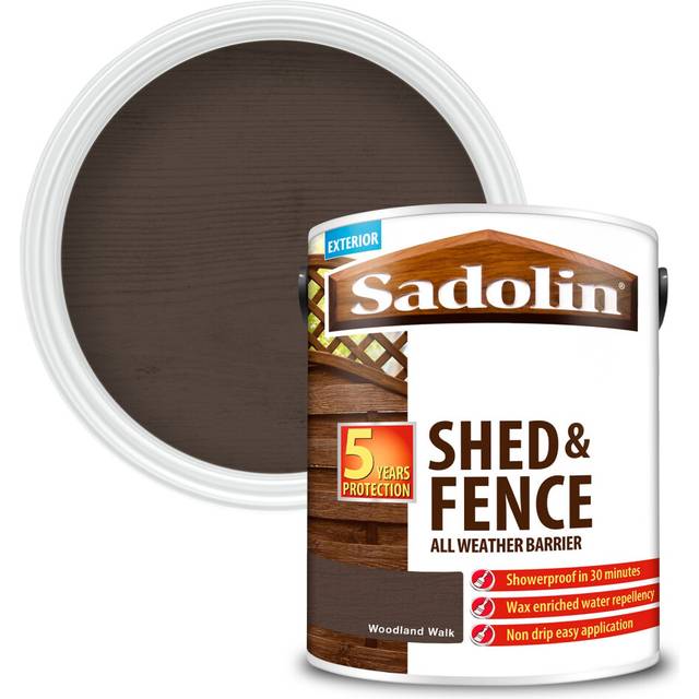 Sadolin Shed and Fence Protection Woodstain - Woodland Walk / 5l - Brown