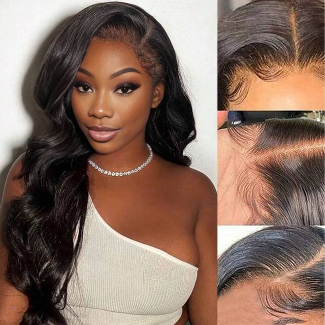 9AM Hair 13x4 Transparent Lace Front Wigs Human Hair Body Wave Wigs For Women Lace Frontal Wigs Human Hair 180 Dentisy Lace Front Wigs Pre Plucked With Baby Ha