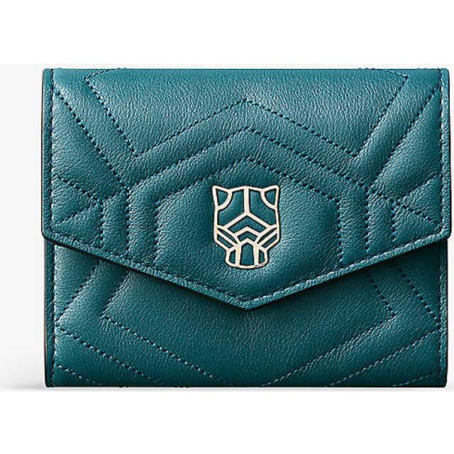 Cartier Womens Petrol Blue Panth&#232;re De Leather Wallet 1 Size - PETROL BLUE