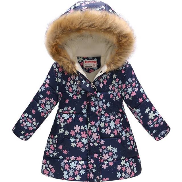 (Style 11, 5-6Years) Kids Girls Winter Jackets Floral Hooded Coats Warm