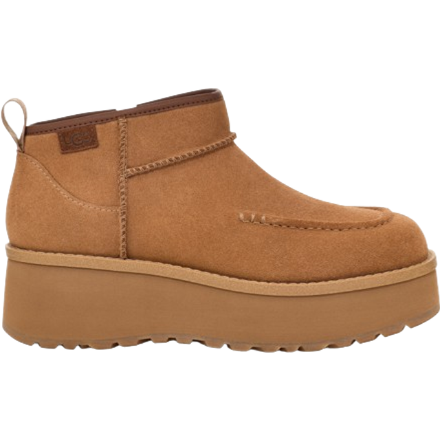 UGG® Cityfunc Ultra Mini Boot for Women in Brown, Size 7, Leather/Polyester - Chestnut