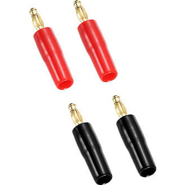 Banana plugs speaker banana plugs 4mm gold-plated copper red black 4pcs
