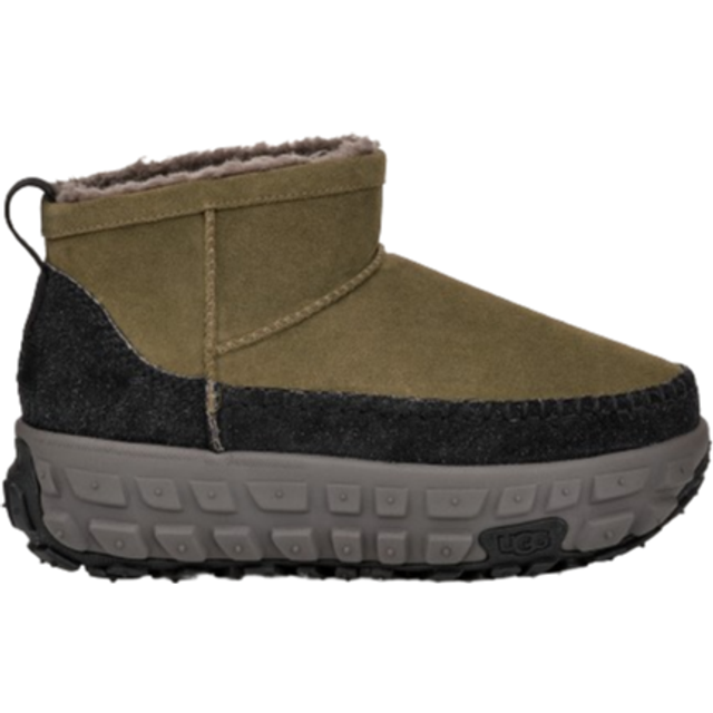 UGG® Venture Daze Ultra Mini Boot in Burnt Olive/Charcoal, Size 9, Suede/Polyester/Wool