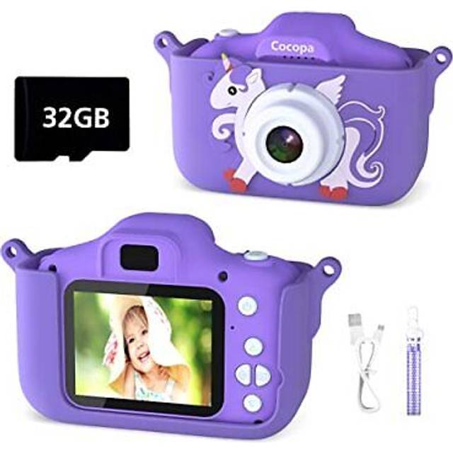 Kids Camera Digital Camera for 3-12 Year Old Girls,1080P HD Video Camera for Kids with 32GB SD Card/2 Inch IPS Screen, Birthday Christmas Toy Gifts