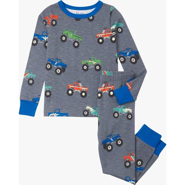Hatley Boys Glow In The Dark Slub Jersey Pyjamas - Grey, Grey, Size 4 Years - 4 YEARS