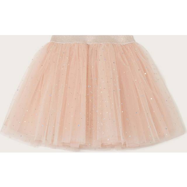 Monsoon Girls Tutu Spot Tulle Skirt - Champagne, Beige, Size Age: 7-8 Years - age: 7-8 YEARS