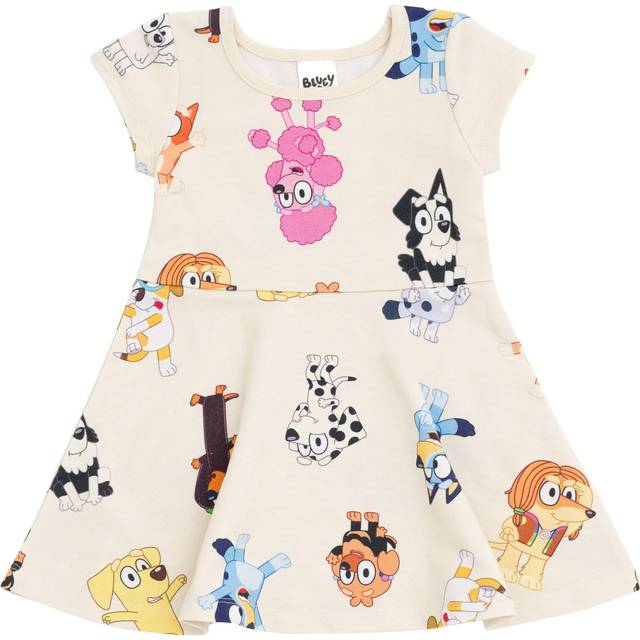Bluey Bingo Coco Toddler Girls French Terry Skater Dress 5T