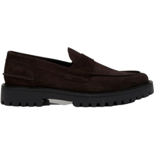 GARMENT PROJECT Aaron Penny Loafer - Brown Suede |Brun |43