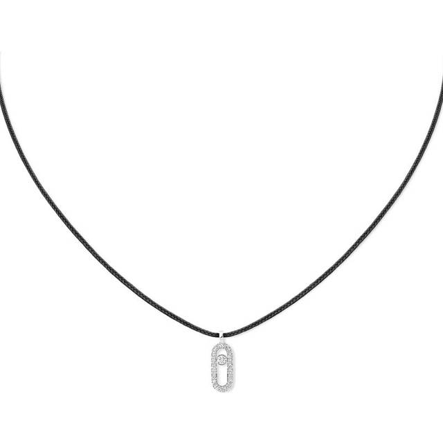 White Gold and Diamond Messika Cares Necklace - Silver - One size