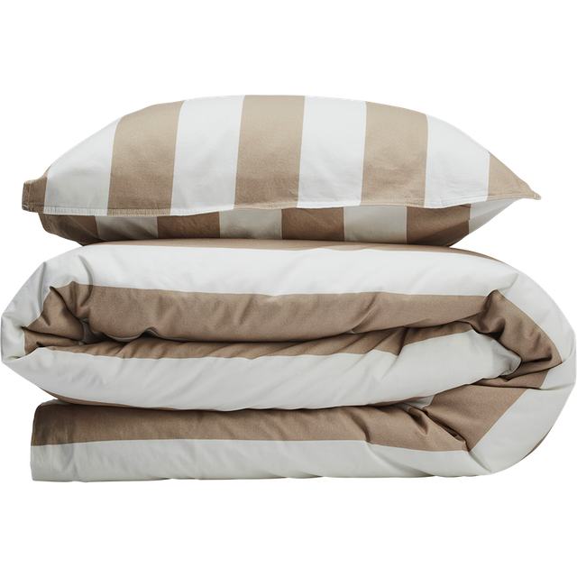 Gripsholm Påslakanset Vintage Stripe Beige 240x220 cm