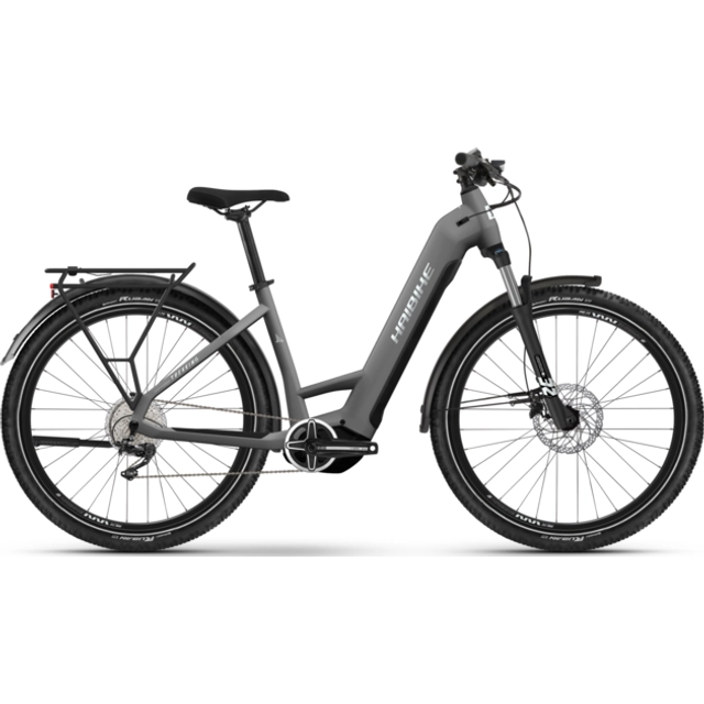 Haibike Trekking 4 Low Electric Bike 2023 Dark Silver/Pearl - Grey