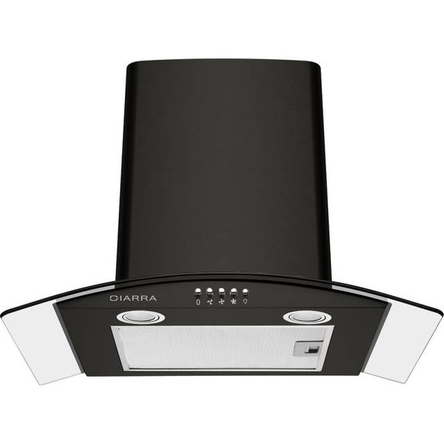 Ciarra Cooker Hood 60cm Push Buttons Control Recirculating & Ducting
