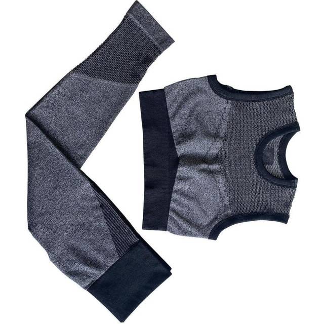 Women 2 Pcs Workout Set Seamless Super Soft Material Neck Bra+leggings Sports Suit Yoga Outfits