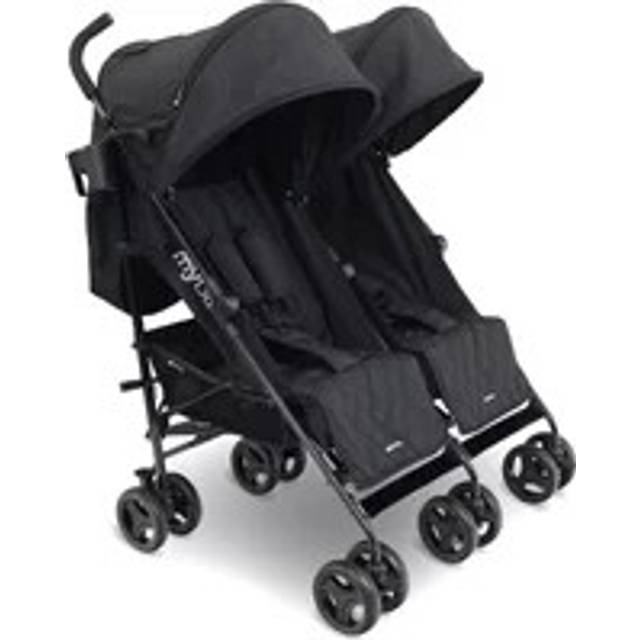 My Babiie MB12 Lightweight Twin Stroller - Black (MB12BL)