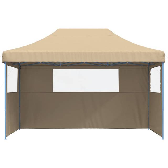 Vidaxl Foldable Party Tent Pop-Up With 3 Sidewalls - Beige (315cm H x 440cm W x 292cm D)