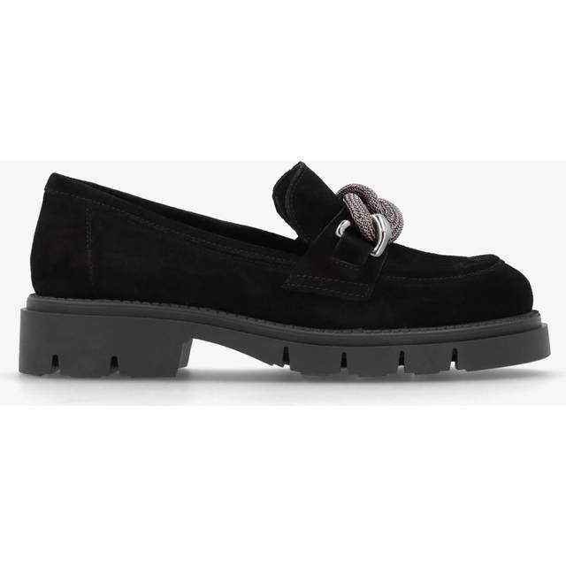 DANIEL Lisbon Black Suede Link Chain Chunky Loafers Size: 38, Colour: