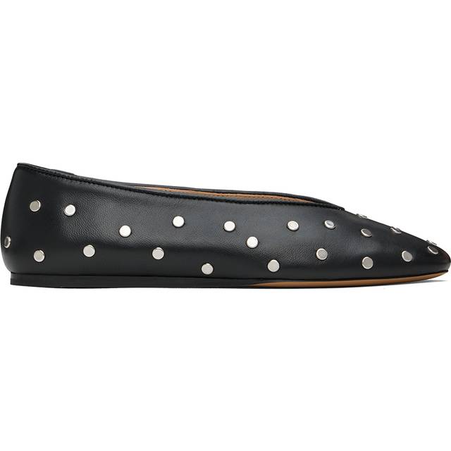 Le Monde Beryl Black Studded Regency Ballerina Flats - BLA - IT 36