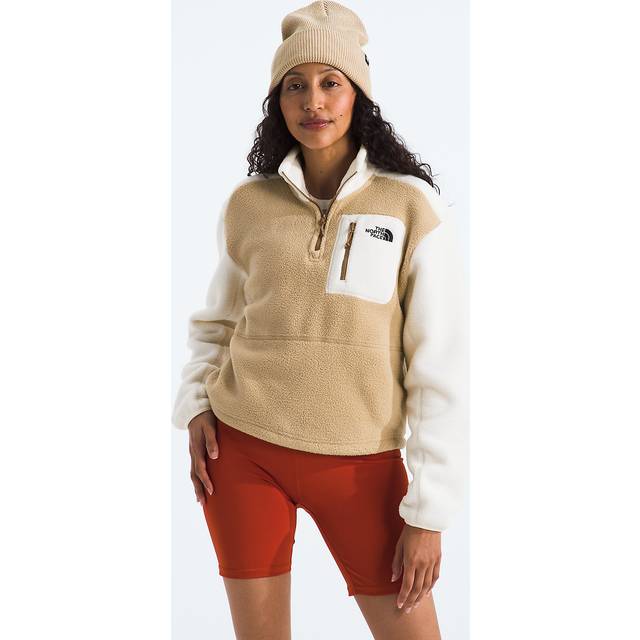 The North Face Women’s Yumiori 1/4 Zip Fleece Jacket Khaki Stone-white Dune-utility Brown Size L female - Khaki Stone-White Dune-Utility Brown (L)