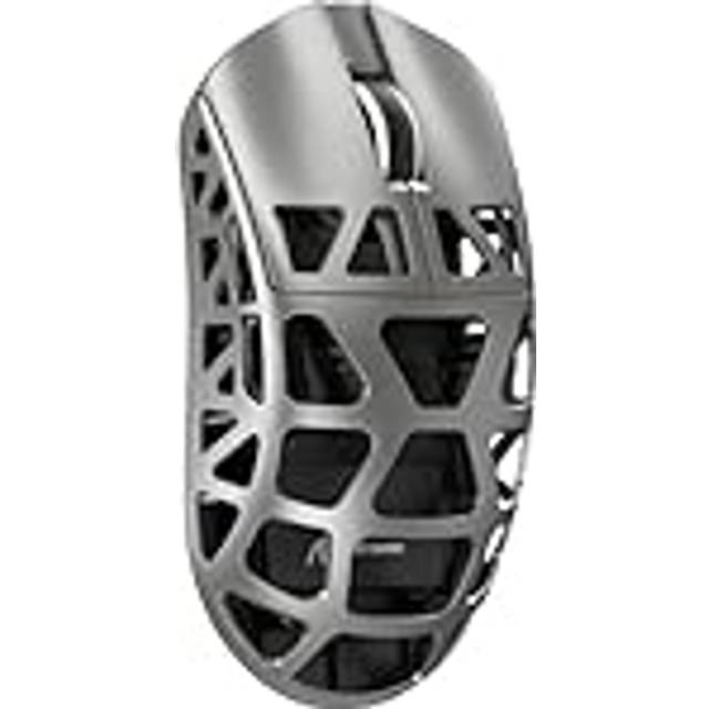 ATTACK SHARK R3 magnesiumlegeringsmus, trådlös 8K mus, 46 g superljus mus, PixArt PAW3395 spelsensor, BT/2.4G/trådbunden spelmus, justerbar DPI 26000, kontorsmus för Win11/Xbox/PS/Mac -grå