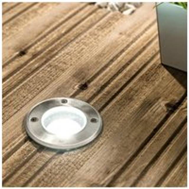 CGC Stainless Steel Silver Round In Ground Decking Path Driveway Large Light