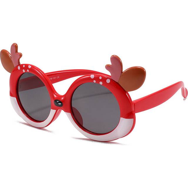 (Red) Fashionable Kids Sunglasses Deer Baby Design Summer Outdoor Uv Protection