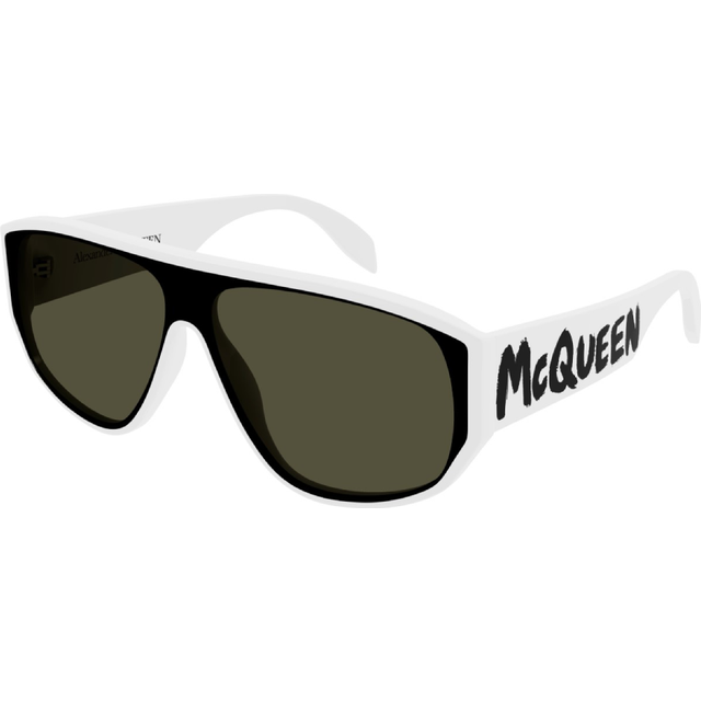 Alexander McQueen AM0386S Sunglasses 003 White