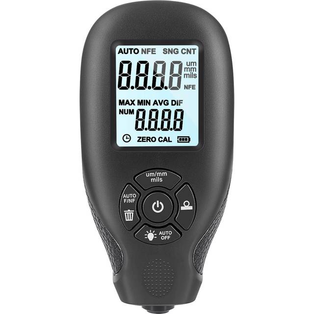 Paint Thickness Tester Car Coating Film Thickness Gauge 02000um Digital Coating Meter With LCD black