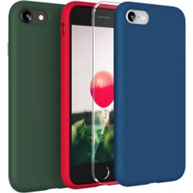 3in1 Gummibelagt Stilrent Skal iPhone 7 / 8 / SE2 / SE3 - Blå