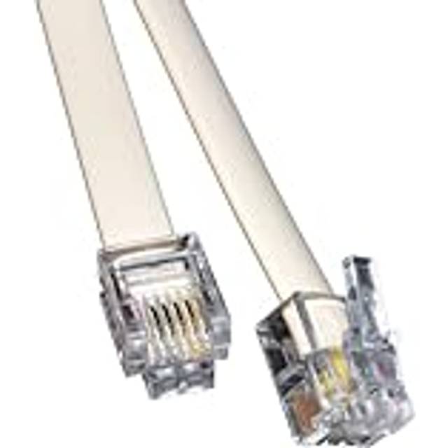 kenable ADSL Broadband Modem Cable RJ11 to RJ11 WHITE 20m