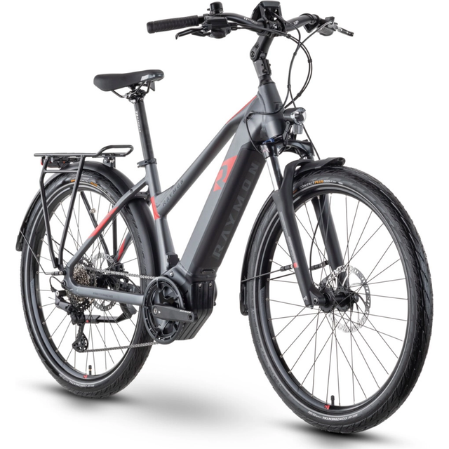 Elcykel hybrid Raymon TourRay E 6.0 Mid Antracite/Red/Black S 2025