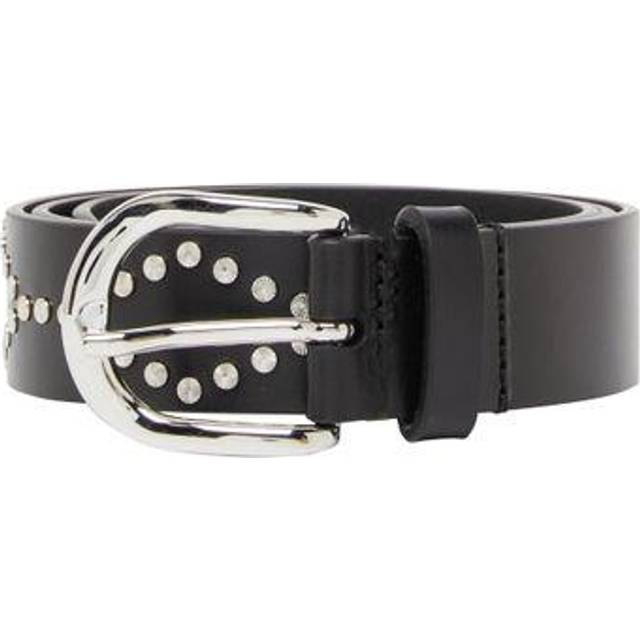 Isabel Marant, Belts, female, Black, 85 CM, Studded Black Leather Belt