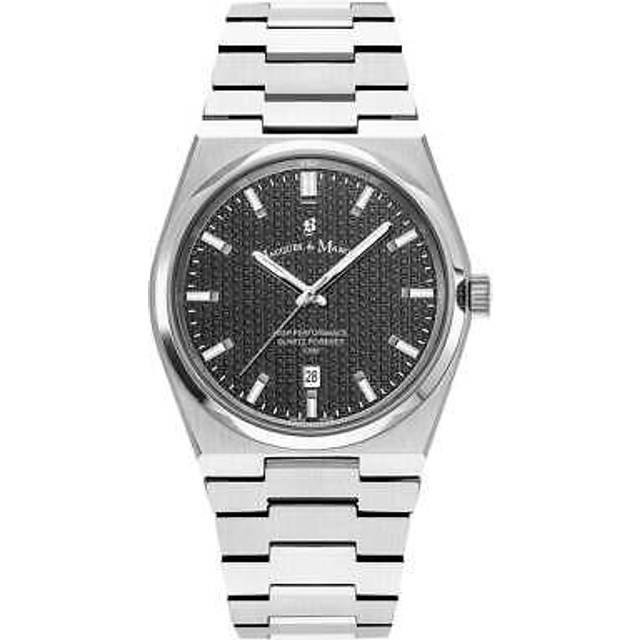 Jacques du Manoir Mens Horizon Silver Plated Bracelet Watch