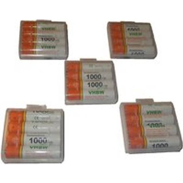Vhbw - 20x aaa Micro Battery compatible with Medion Life MD84645 (P67001), MD84058, MD84830 Wireless Landline Phone (1000mAh, 1.2 v, NiMH) orange