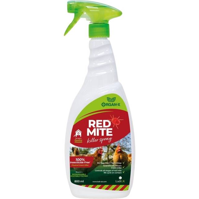 Lodi Organ-X Red Mite Spray Bio-Trap Technology Immobilises 800ml