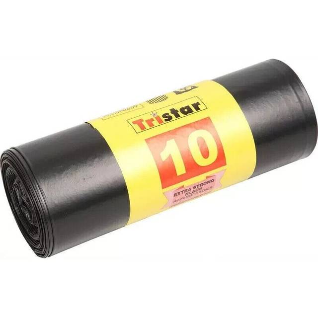 Tristar DLX10 Heavy-Duty Black Refuse Sacks Pack of 10