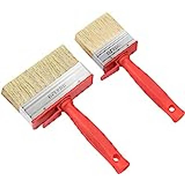Walls & Ceilings Paint Brush Set, 2Pcs Shed Brush(30mm*70mm+30mm*120mm), Fence Floor HousePaint Brushes, Water and Oil Based Paint Brushes for Wood