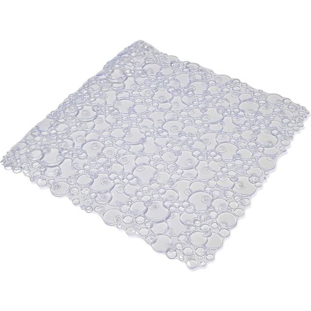 Croydex Bubbles Non-Phthalate Slip-Resistant PVC Suction Bath Mat Clear 53x53cm