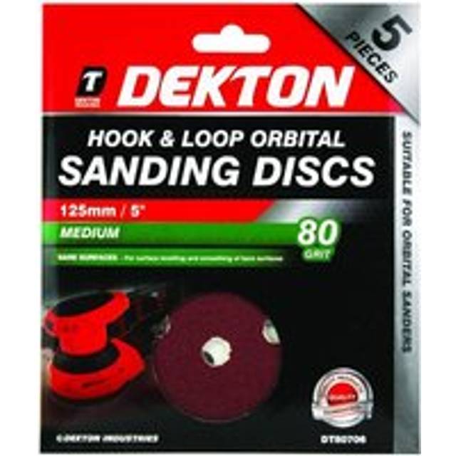 5PC HOOK AND LOOP ORBITAL SANDING DISC, DT80706