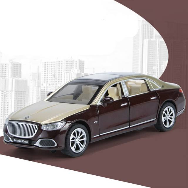 (S680 Red) 1:32 Maybachs S400 S680 Alloy Metal Car Model Diecast Metal Toy Vehicle