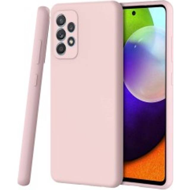 Samsung A52 / A52s Gummibelagd Mattrosa Skal Kameraskydd Liquid - Rosa