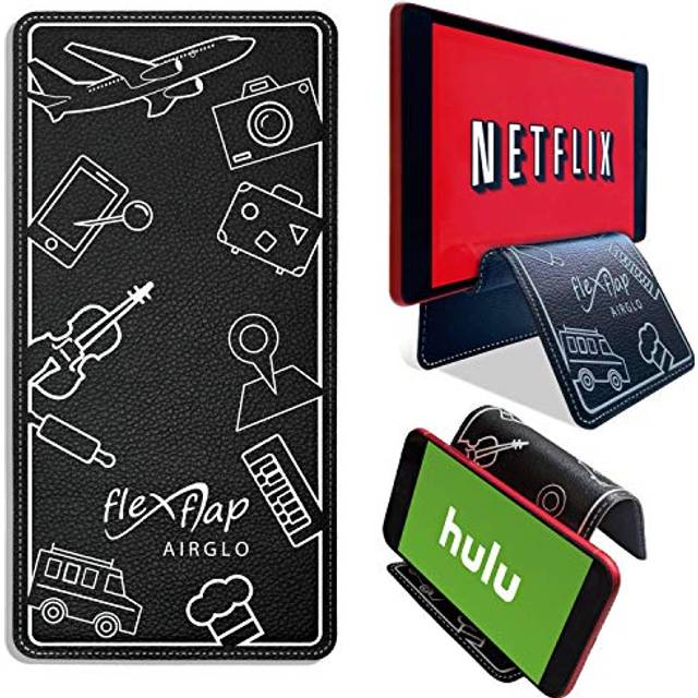 Airplane Travel Essentials for Flying Flex Flap Cell Phone Holder & Flexible Tablet Stand for Desk, Bed, Treadmill, Home & in-Flight Airplane Travel