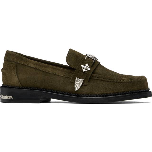 Toga Virilis SSENSE Exclusive Khaki Loafers - Olive Suede - IT 39