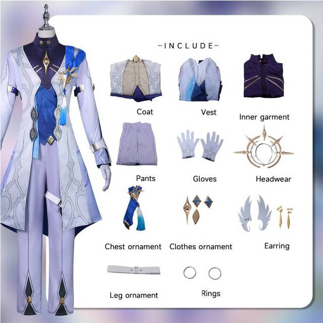 (XS) Honkai Star Rail Sunday Cosplay Games Character Play Costumes Fashionable Anime