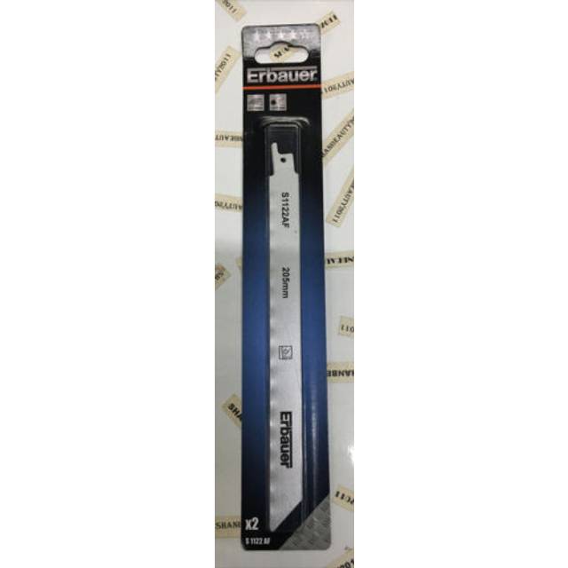 Erbauer universal fitting reciprocating saw tool s1122af, pack of 2 - 205mm