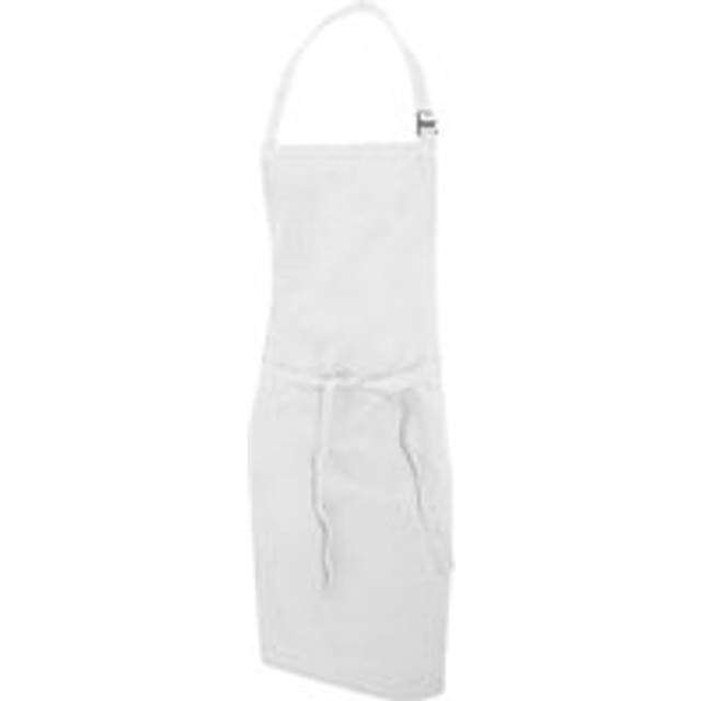 (One Size, White) Dennys Multicoloured Bib Apron 28x36ins (Pack of 2)