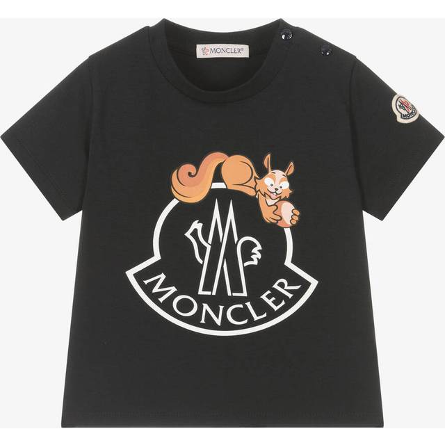 Moncler Enfant Navy Blue Cotton Squirrel Logo T-Shirt - 3 year