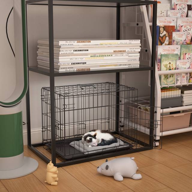 Pet Crates/Cage With 1 Door - Black (42cm H X 50cm W X 34cm D)